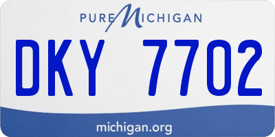 MI license plate DKY7702