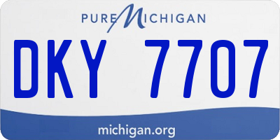MI license plate DKY7707