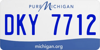 MI license plate DKY7712