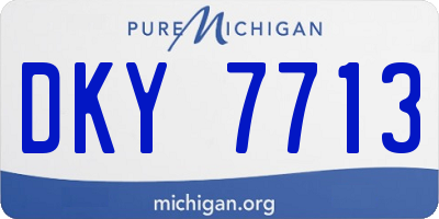 MI license plate DKY7713