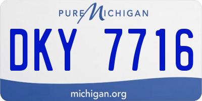 MI license plate DKY7716