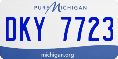 MI license plate DKY7723