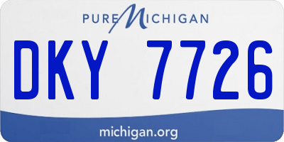 MI license plate DKY7726