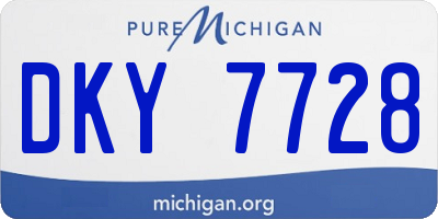 MI license plate DKY7728