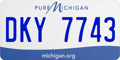 MI license plate DKY7743