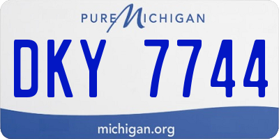 MI license plate DKY7744