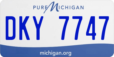 MI license plate DKY7747