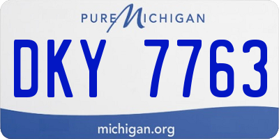 MI license plate DKY7763