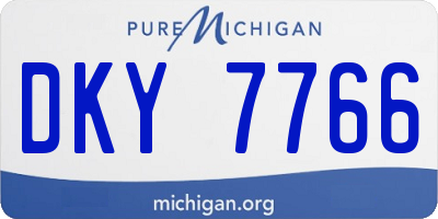 MI license plate DKY7766