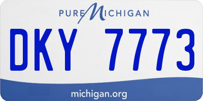 MI license plate DKY7773