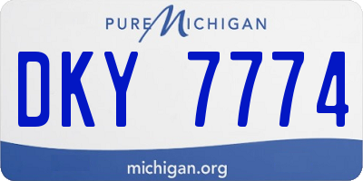 MI license plate DKY7774