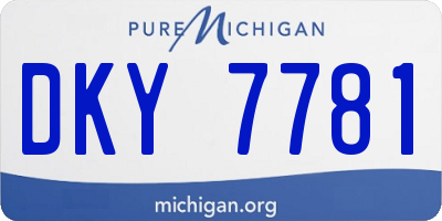MI license plate DKY7781