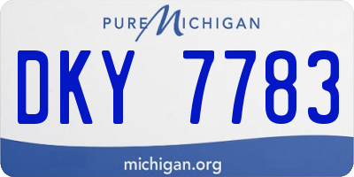 MI license plate DKY7783