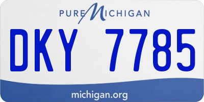 MI license plate DKY7785