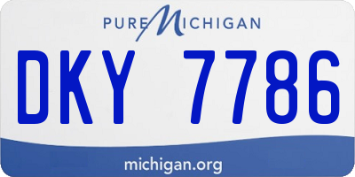 MI license plate DKY7786