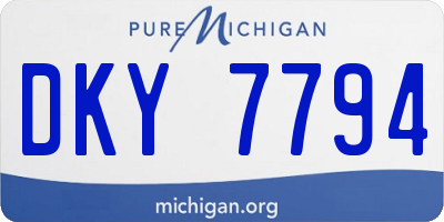MI license plate DKY7794