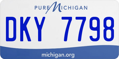 MI license plate DKY7798
