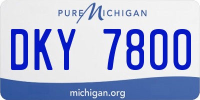 MI license plate DKY7800