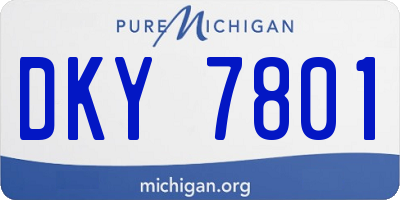 MI license plate DKY7801