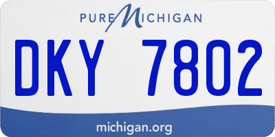 MI license plate DKY7802