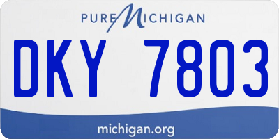 MI license plate DKY7803