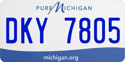 MI license plate DKY7805