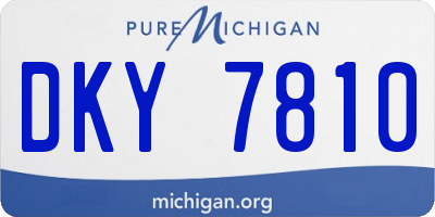 MI license plate DKY7810