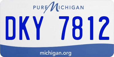 MI license plate DKY7812