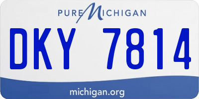 MI license plate DKY7814