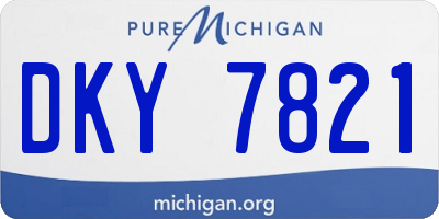 MI license plate DKY7821