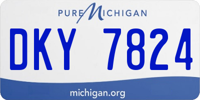 MI license plate DKY7824