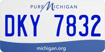MI license plate DKY7832