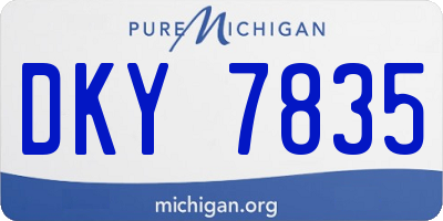 MI license plate DKY7835