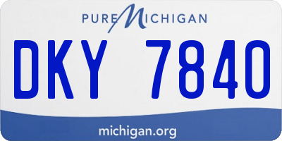 MI license plate DKY7840