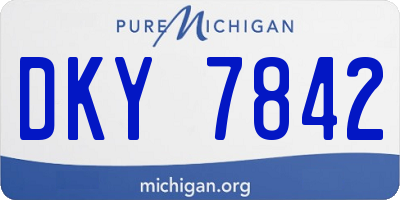MI license plate DKY7842