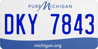 MI license plate DKY7843