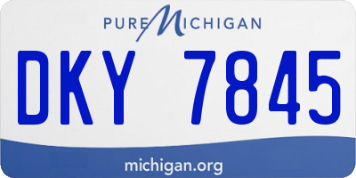 MI license plate DKY7845