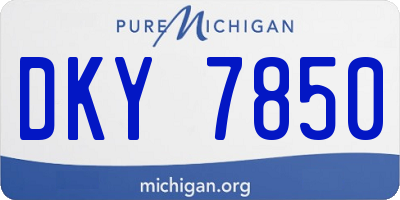 MI license plate DKY7850