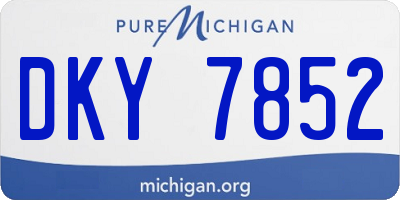 MI license plate DKY7852