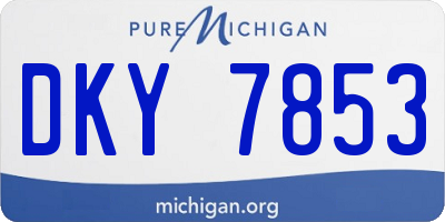 MI license plate DKY7853