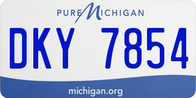 MI license plate DKY7854