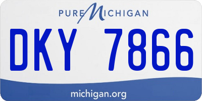 MI license plate DKY7866