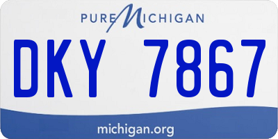 MI license plate DKY7867