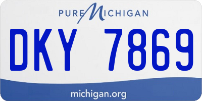 MI license plate DKY7869