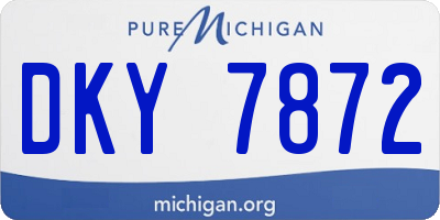 MI license plate DKY7872