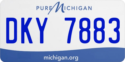MI license plate DKY7883
