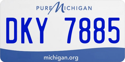 MI license plate DKY7885