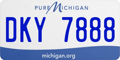 MI license plate DKY7888