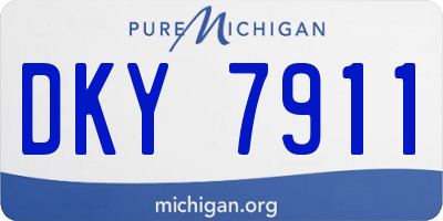 MI license plate DKY7911