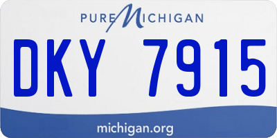 MI license plate DKY7915